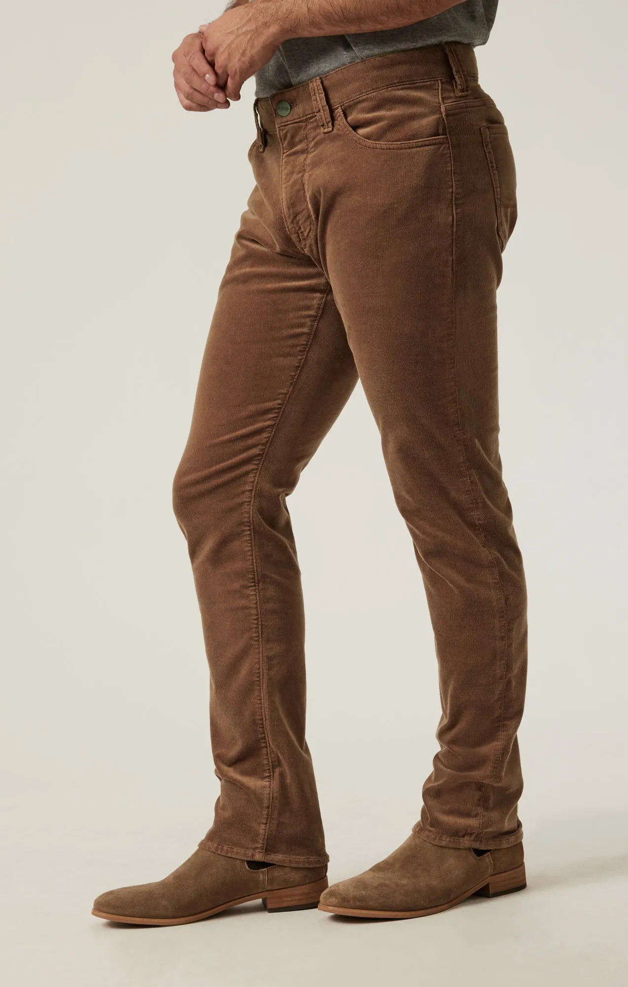 Cool Tapered Leg Pants in Cognac Cord