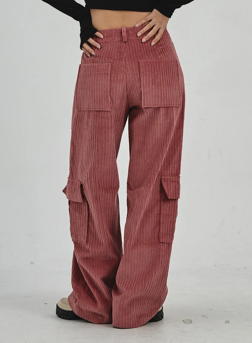 Corduroy Cargo Wide Pants CN30