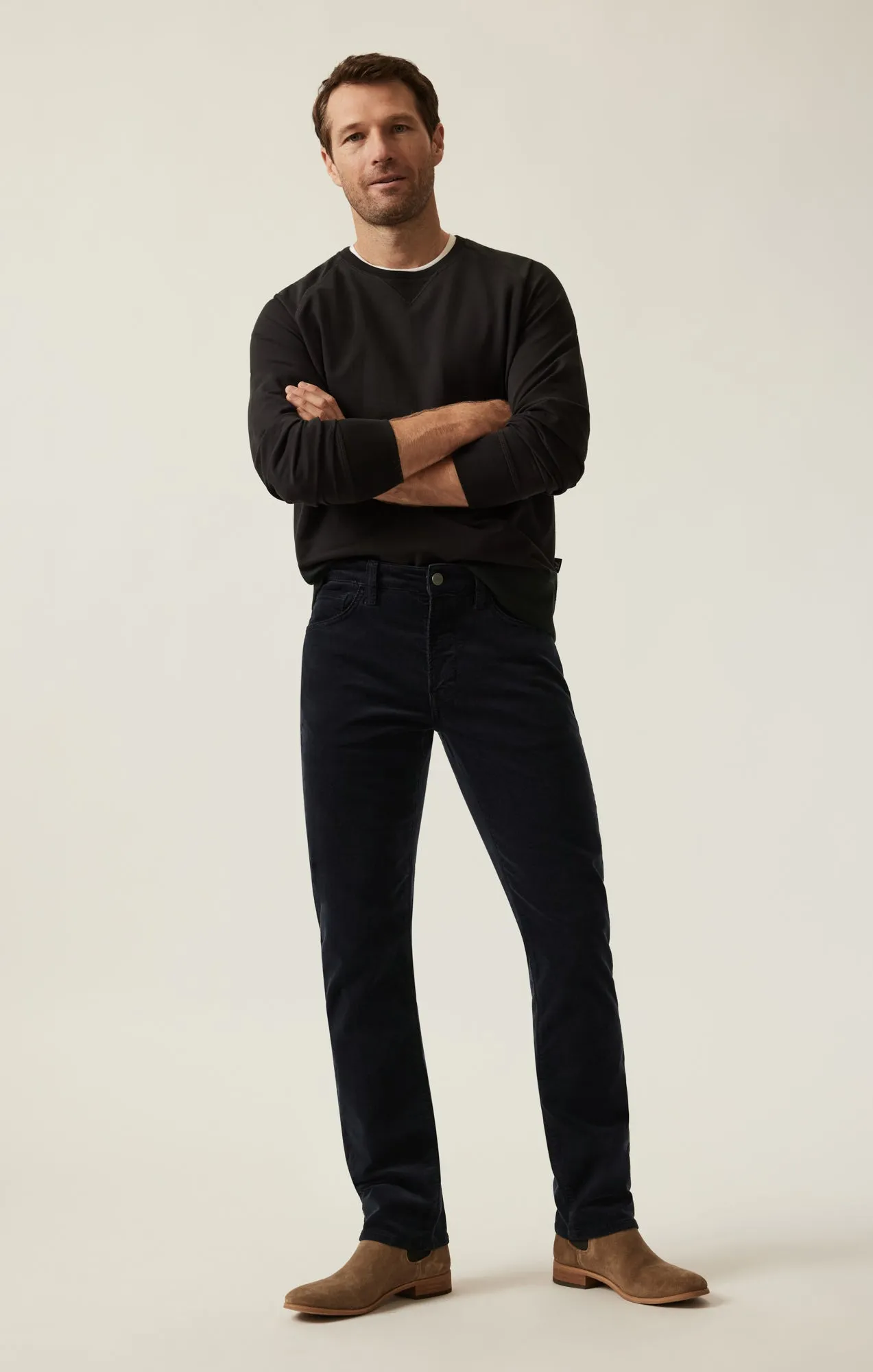 Courage Straight Leg Pants in Navy Cord