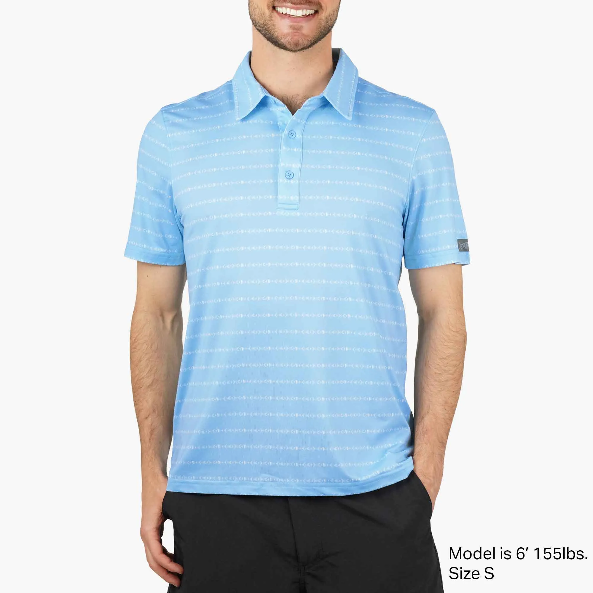 Cypress Printed Performance Polo Shirt