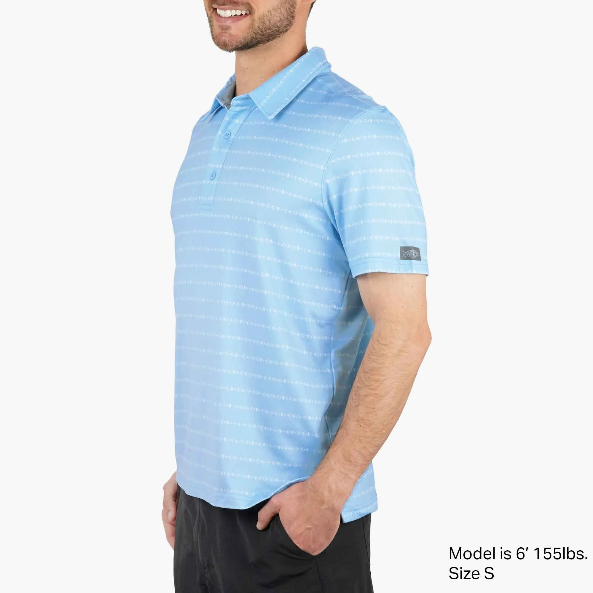 Cypress Printed Performance Polo Shirt