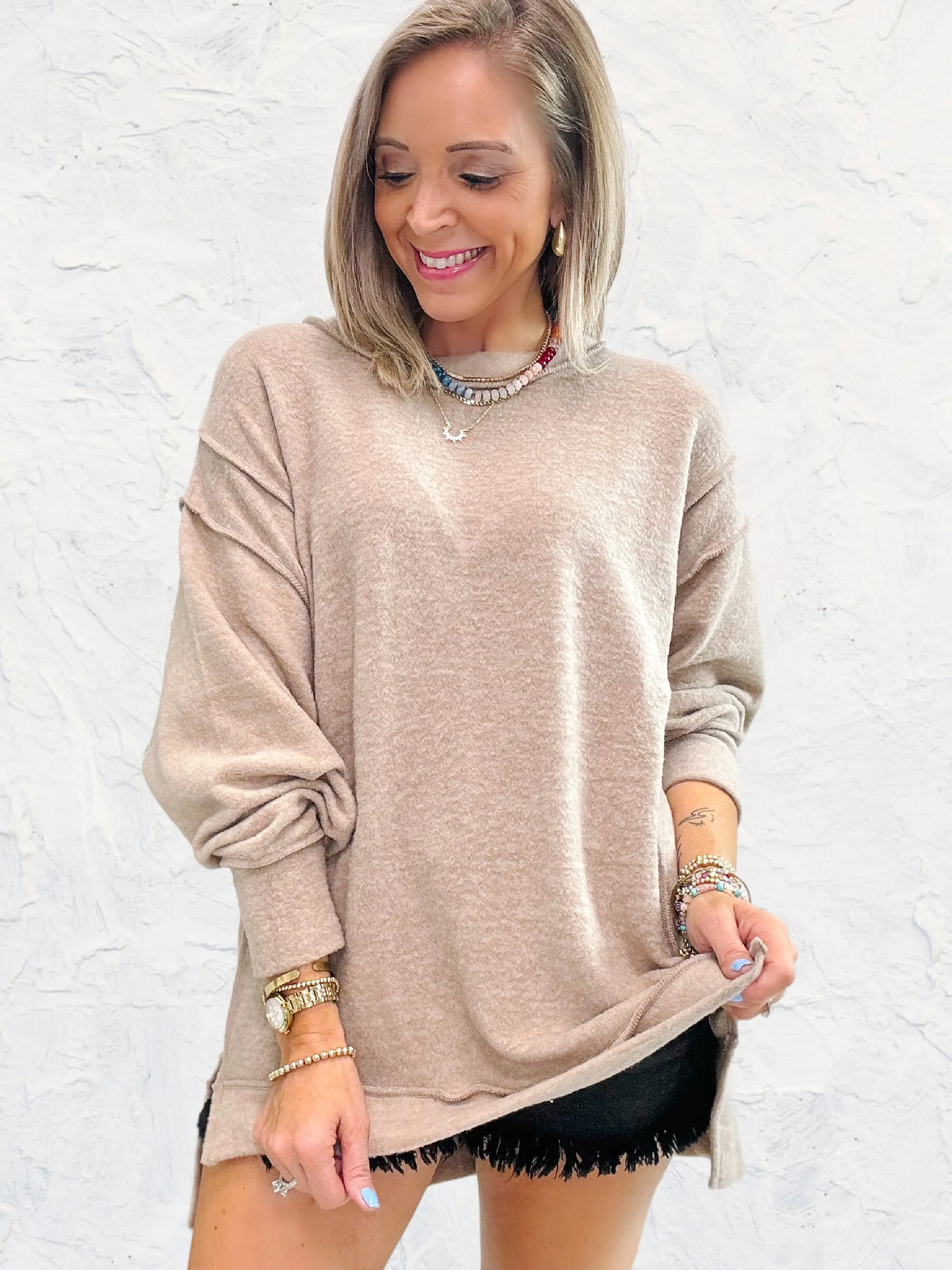 Days Ahead Sweater - Light Mocha