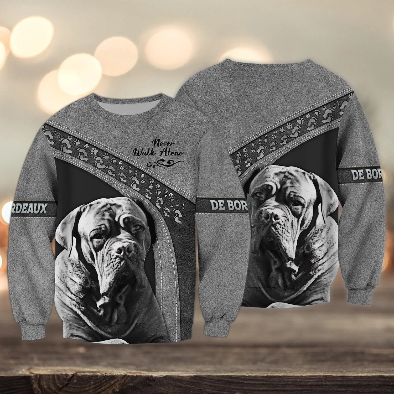 De Bordeaux Never Walk Alone 3D Full Print Shirts, Shirt For Dog Lovers, Dog Memorial Gifts for loss of Dog