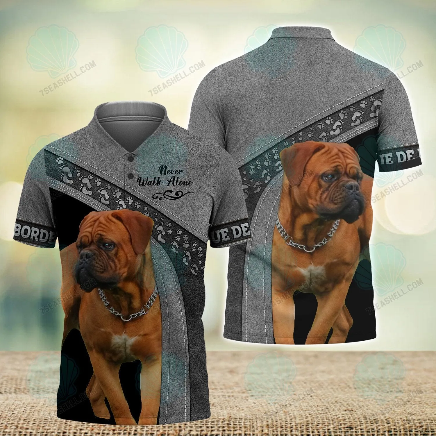 Dogue de Bordeaux Love Never Walk Alone 3D Full Print Shirts, Christmas Dog Memorial Gifts for loss of Dog