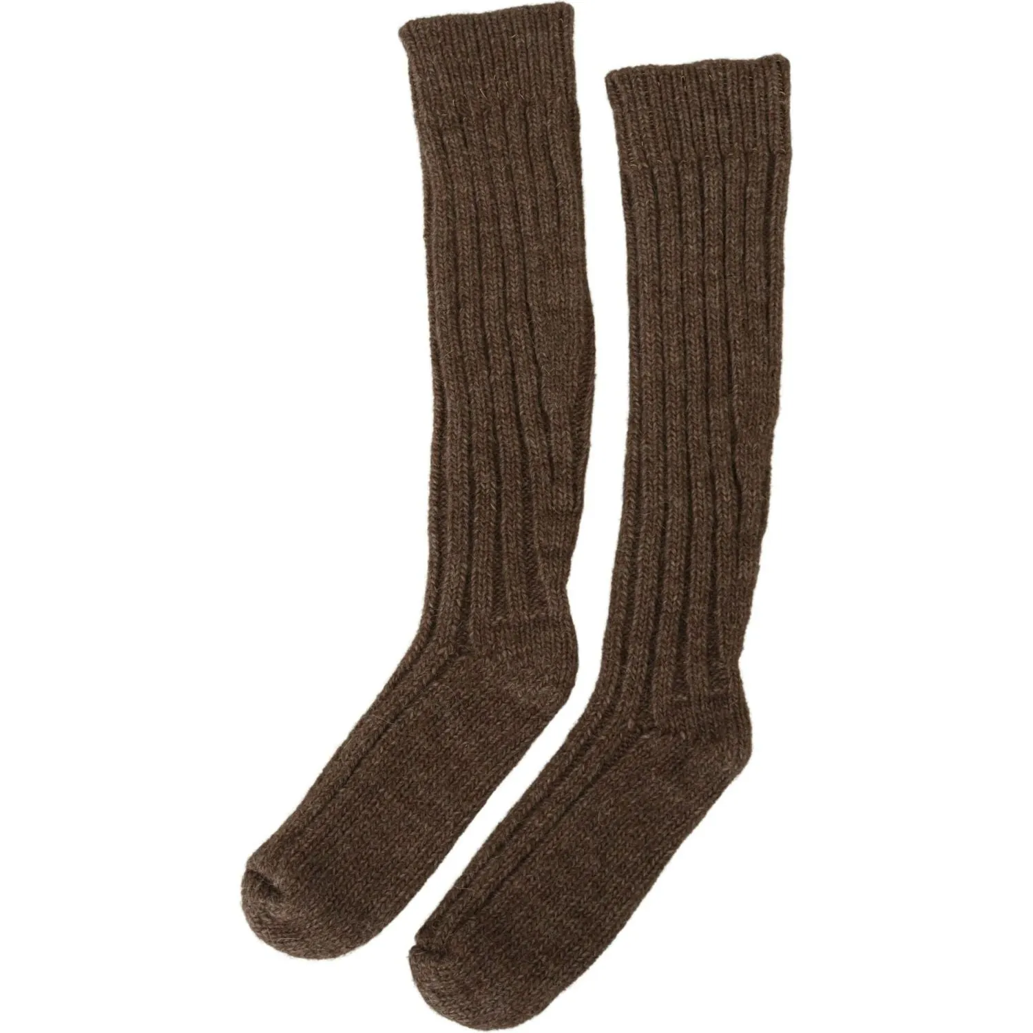 Dolce & Gabbana Chic Brown Wool Blend Over-Calf Socks