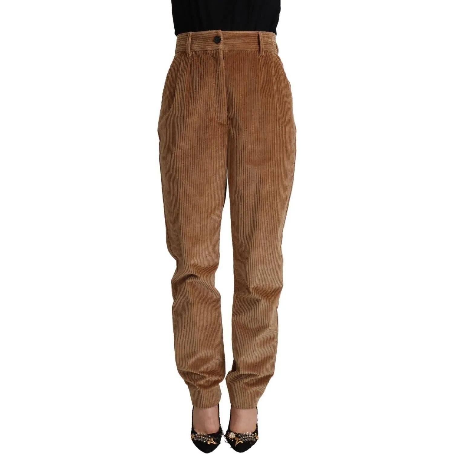 Dolce & Gabbana Chic High-Waisted Corduroy Skinny Pants