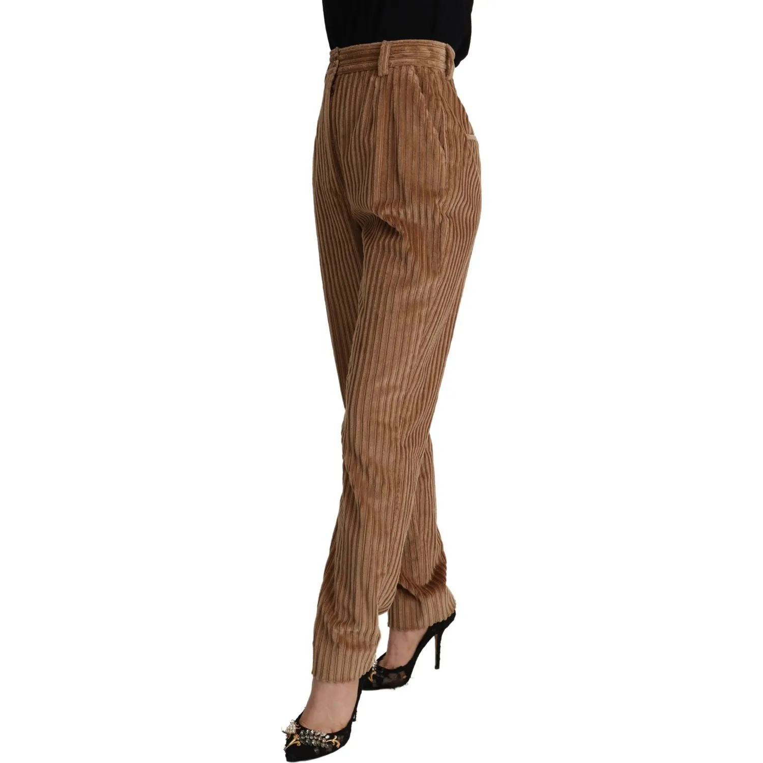 Dolce & Gabbana Elegant High-Waisted Tapered Corduroy Pants