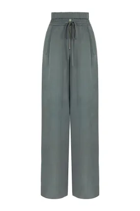 Draped Wide Leg Pants