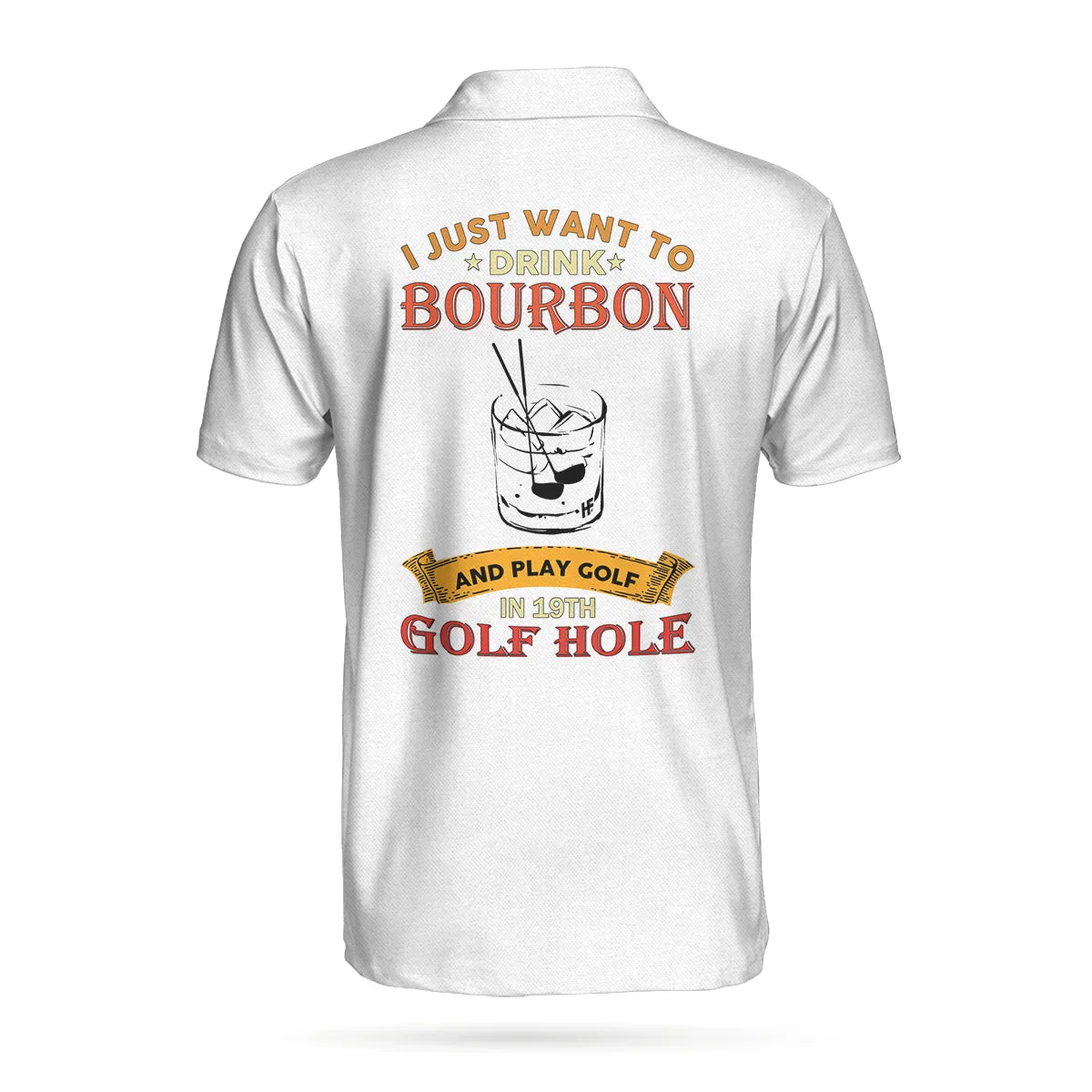 Drink Bourbon And Play Golf In 19Th Golf Hole Polo Shirt For Men, Golf Course And Bourbon Whiskey Golf Polo Shirt Coolspod