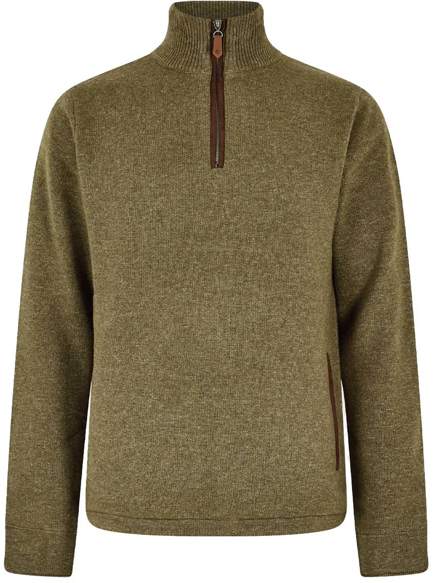 DUBARRY Feeney Zip Neck Windproof Sweater - Men's - Dusky Green