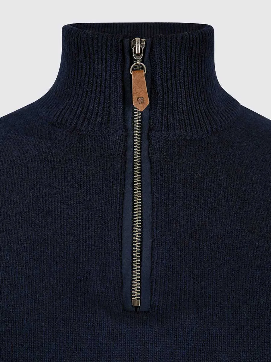 DUBARRY Feeney Zip Neck Windproof Sweater - Men's - Navy