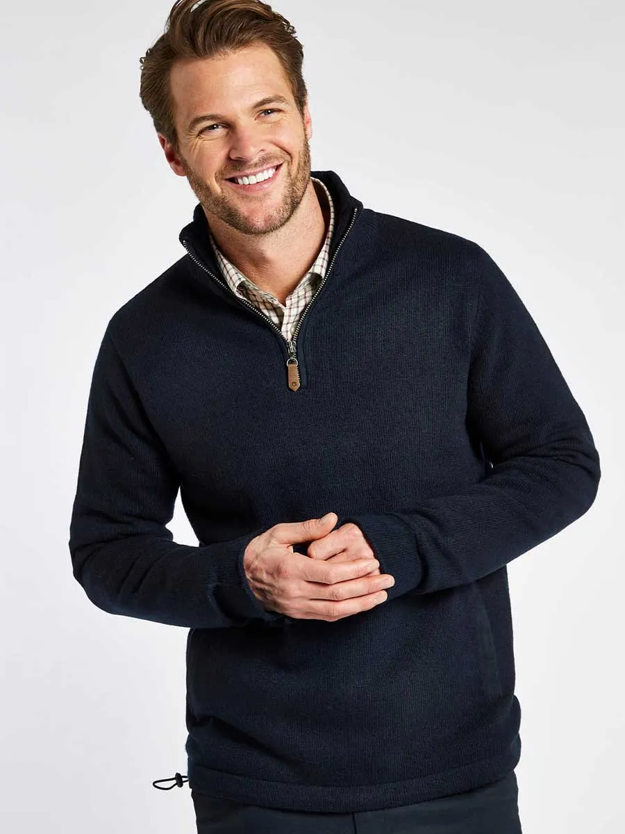 DUBARRY Feeney Zip Neck Windproof Sweater - Men's - Navy