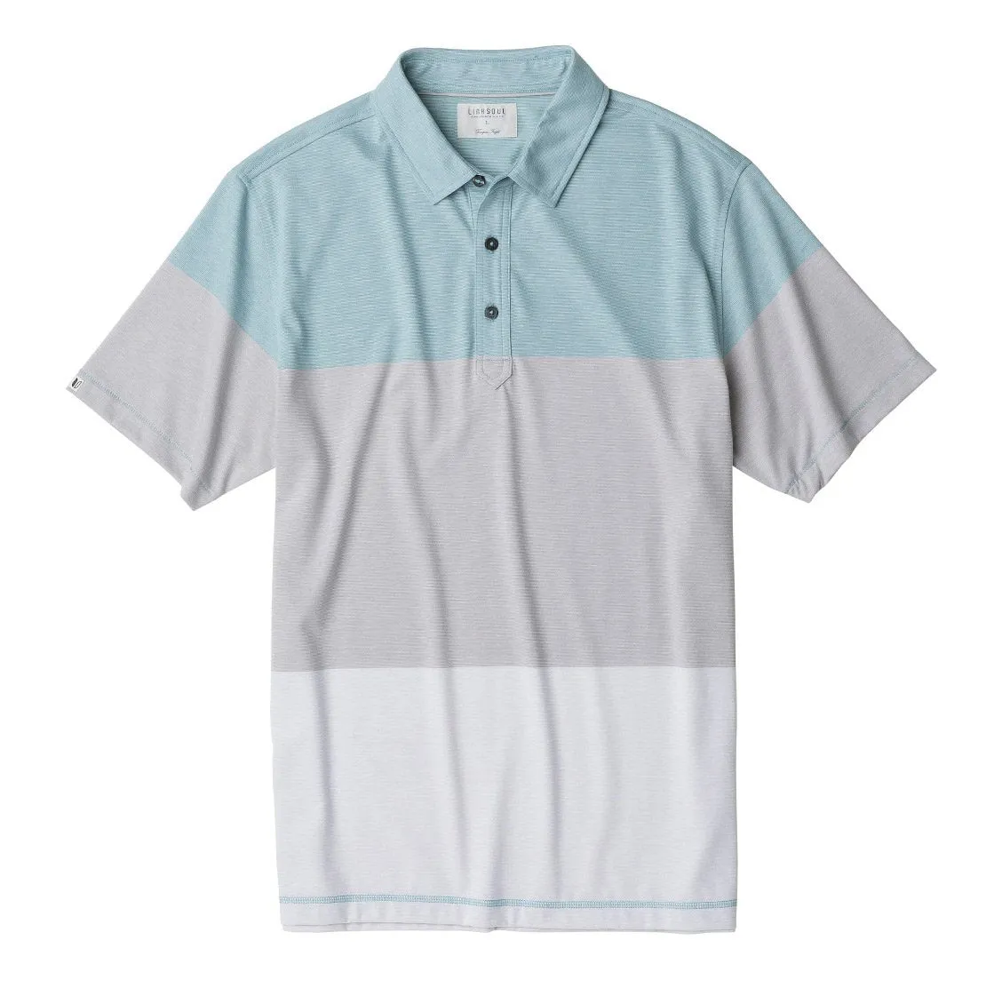 End On End Yarn Dyed Stripe Colorblock Knit Polo