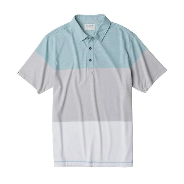 End On End Yarn Dyed Stripe Colorblock Knit Polo