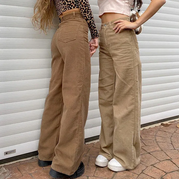 Fashionkova Totally Over It Wide Cord Pants