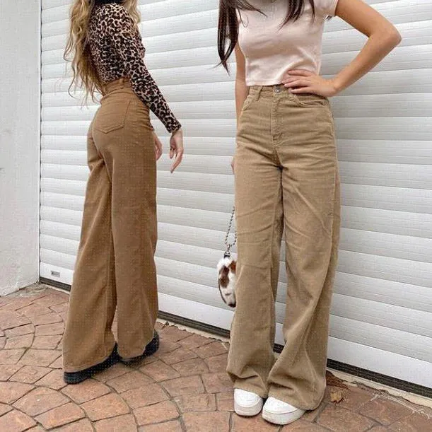 Fashionkova Totally Over It Wide Cord Pants