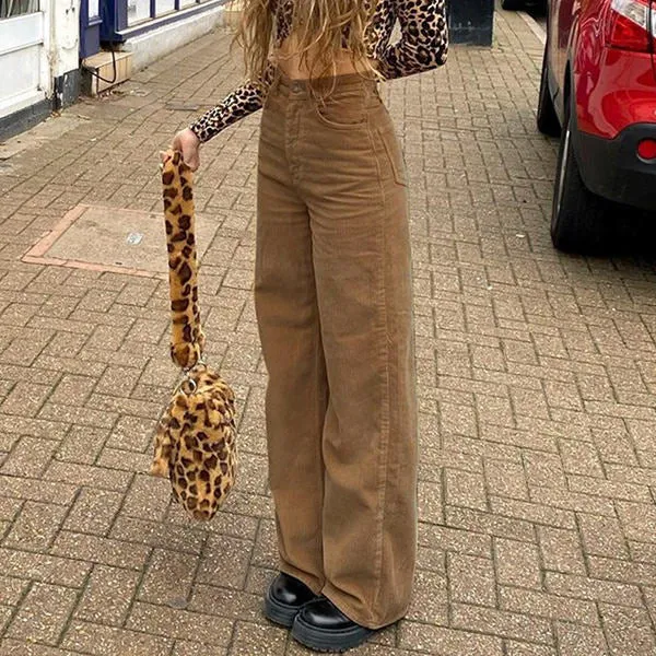 Fashionkova Totally Over It Wide Cord Pants