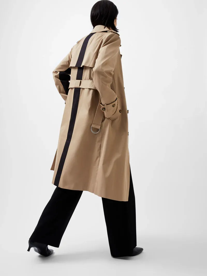 French Connection COCO Twill Trench Coat - Camel