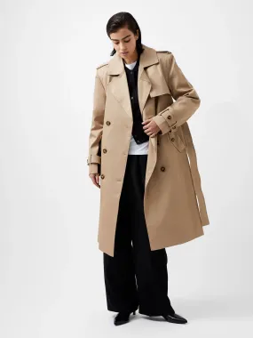 French Connection COCO Twill Trench Coat - Camel