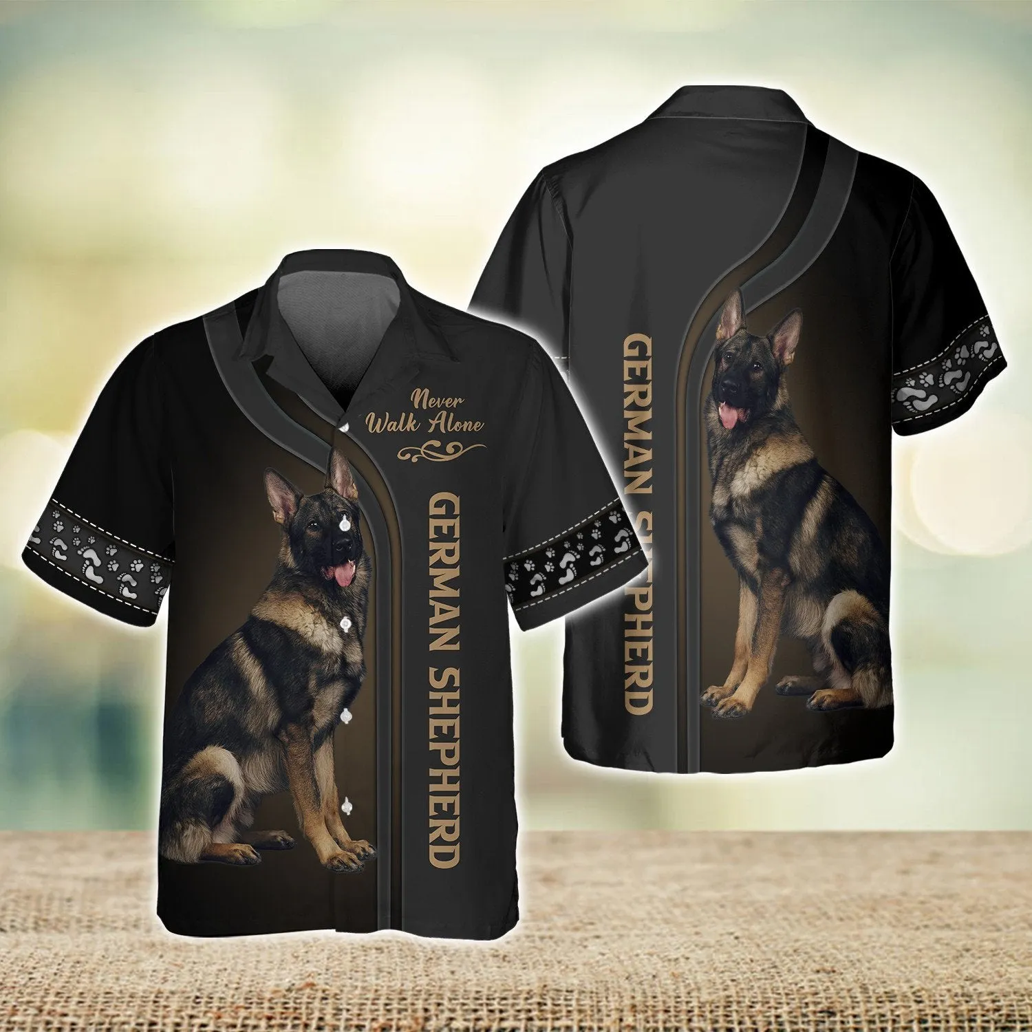 German Shepherd Love Never Walk Alone 3D Full Print Shirts Version 2, Shirt For Dog Lovers, Dog Memorial Gifts for loss of Dog