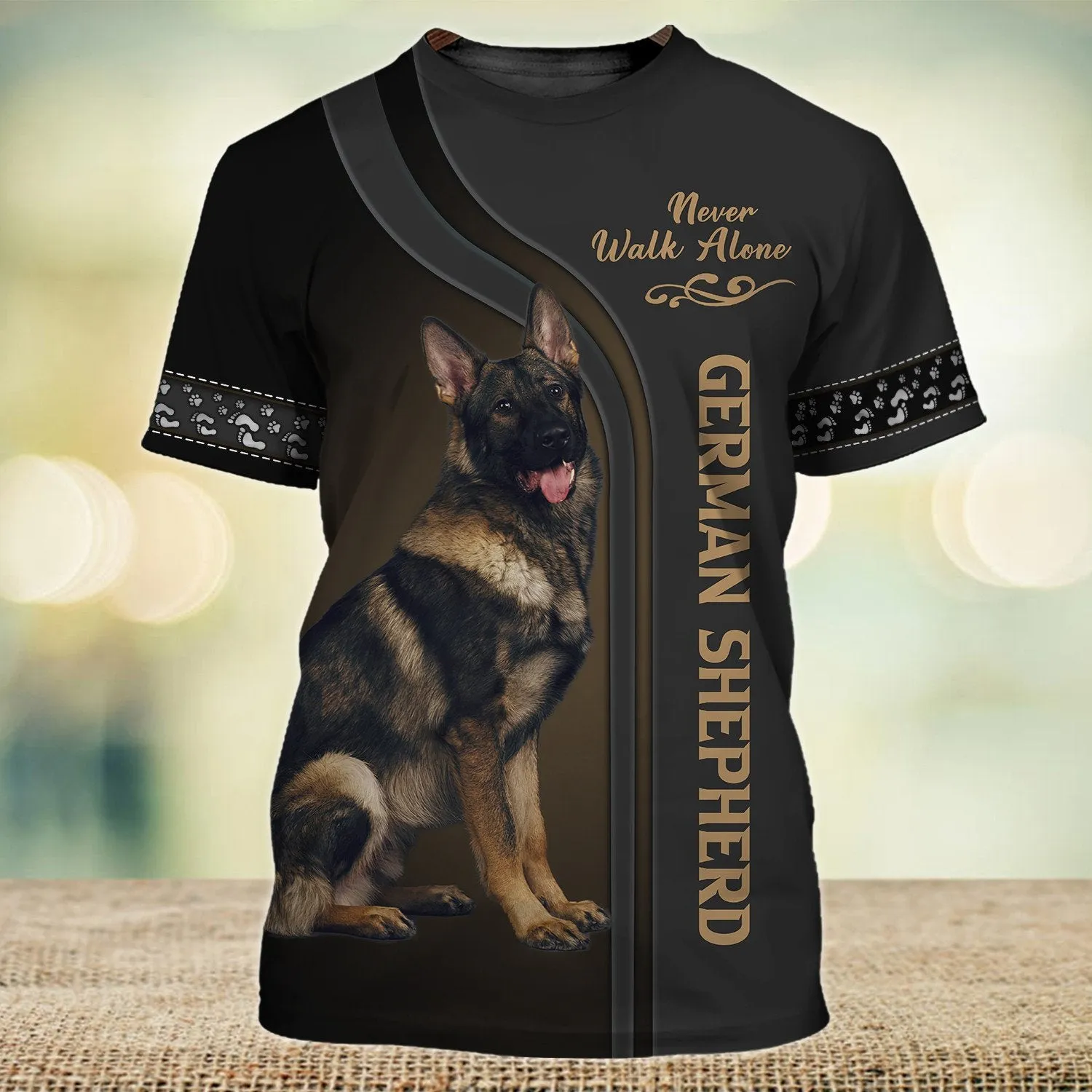 German Shepherd Love Never Walk Alone 3D Full Print Shirts Version 2, Shirt For Dog Lovers, Dog Memorial Gifts for loss of Dog