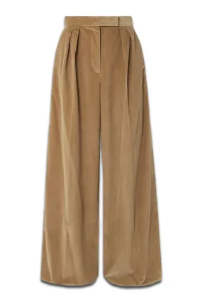 Gilly Pleated Cotton-corduroy Wide-leg Pants