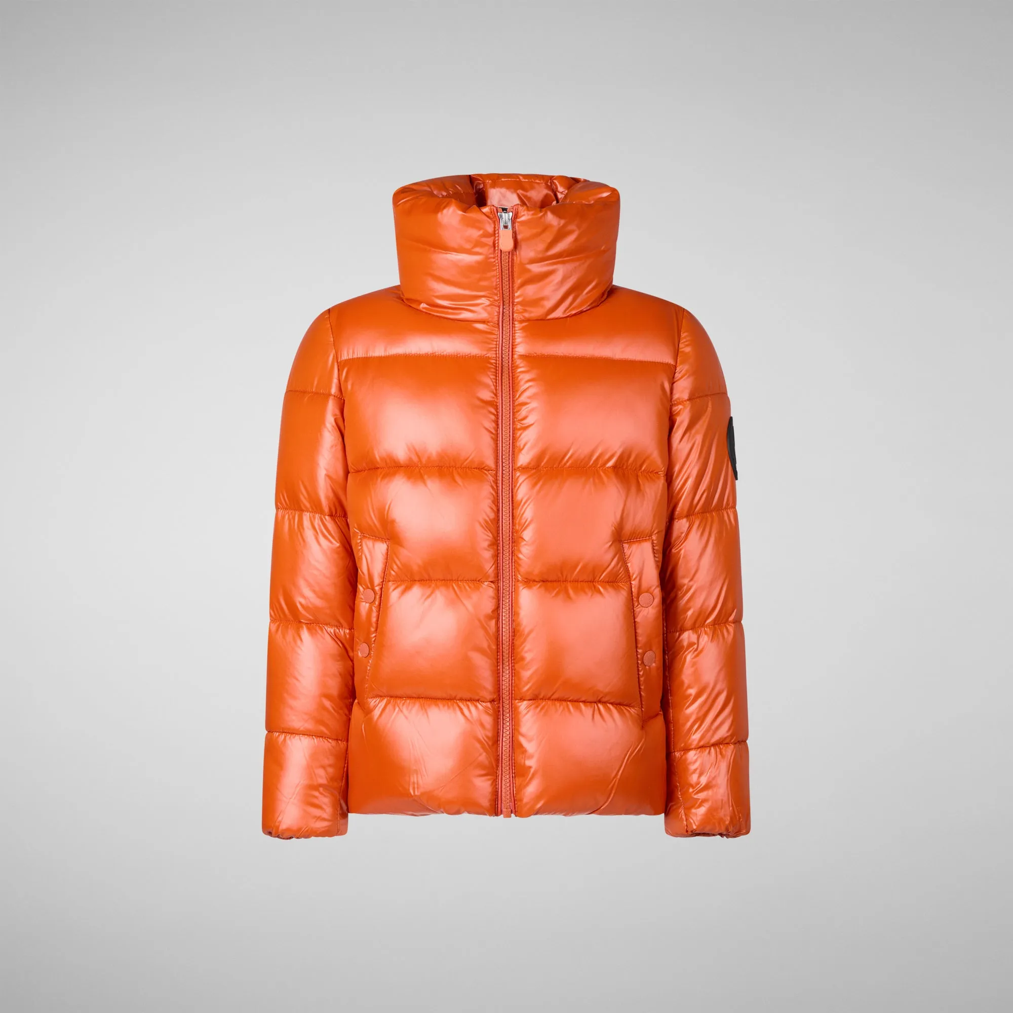 Girls' animal free puffer jacket Jaci in maple orange