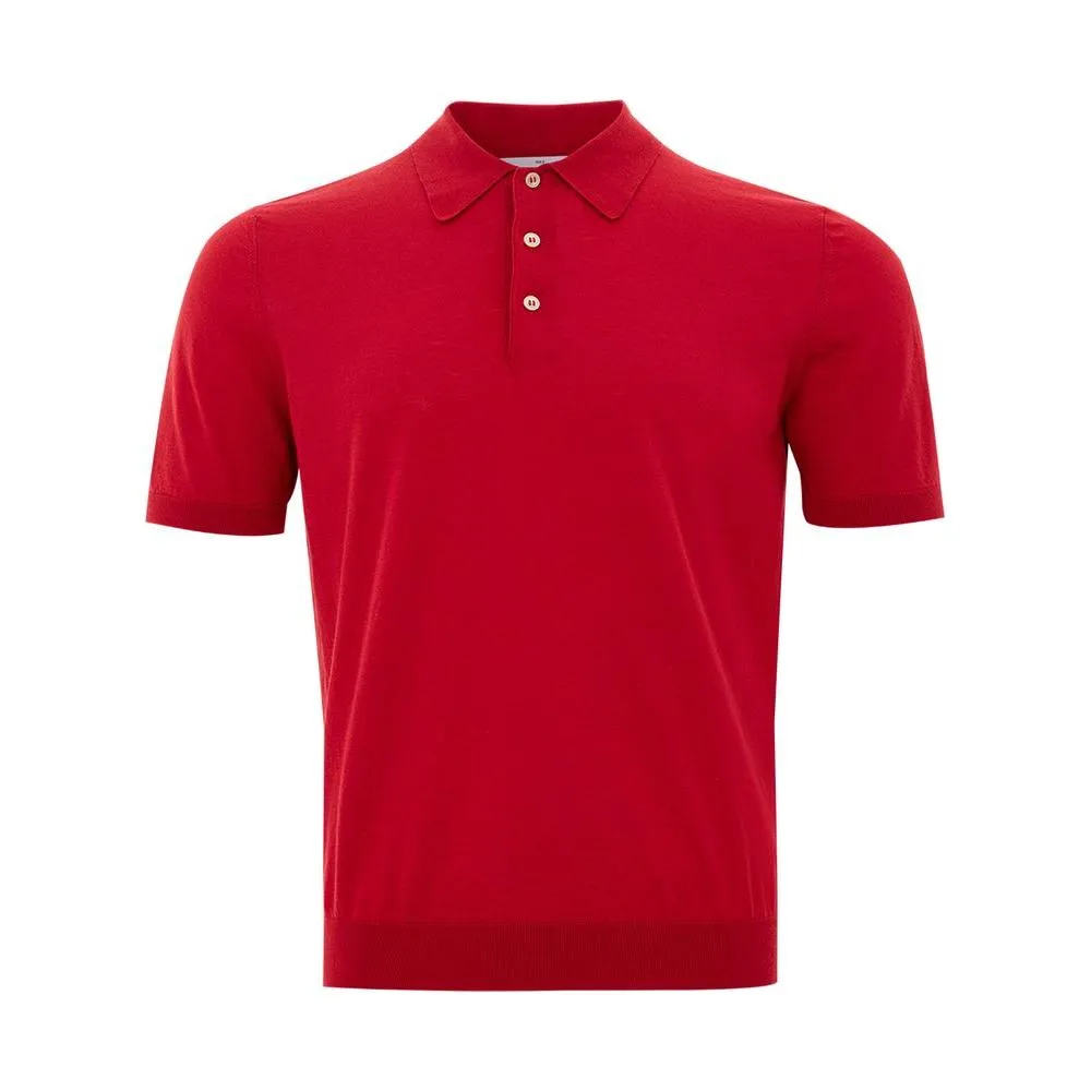 Gran Sasso Elegant Italian Cotton Polo Shirt in Vibrant Red