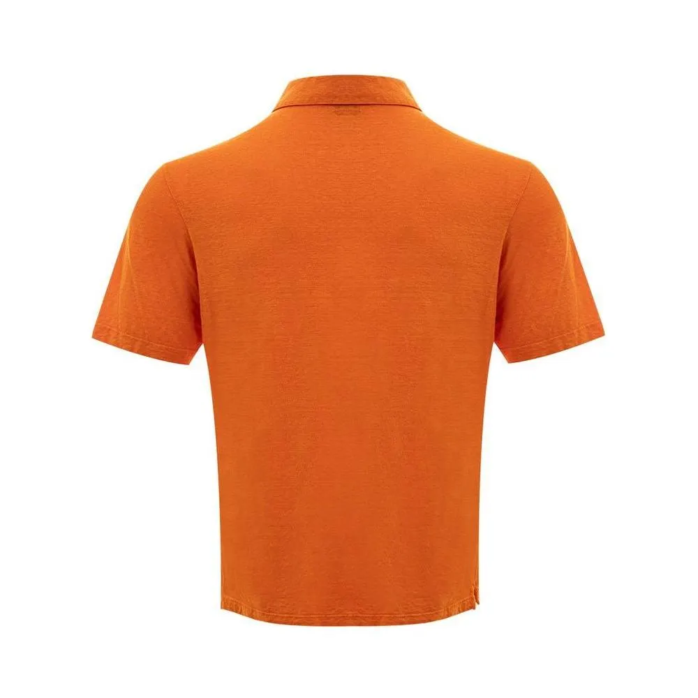 Gran Sasso Elegant Orange Linen Polo Shirt