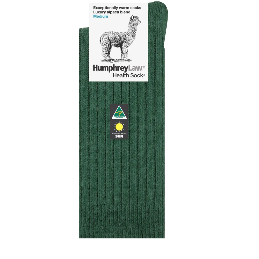 Humphrey Law - Alpaca Health Sock - Hunter Green