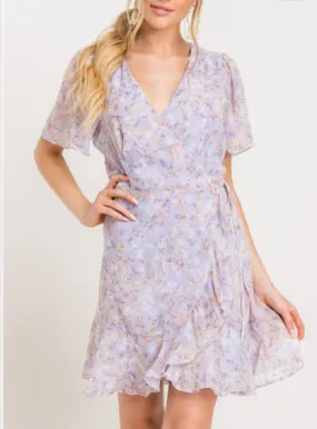 Isabella Lilac Wrap Dress