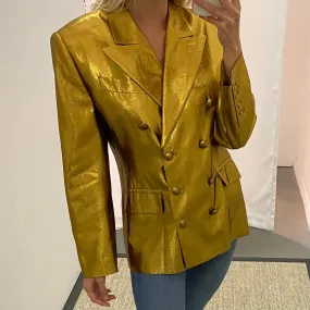 Jean Paul Gaultier Gold Lamé Blazer