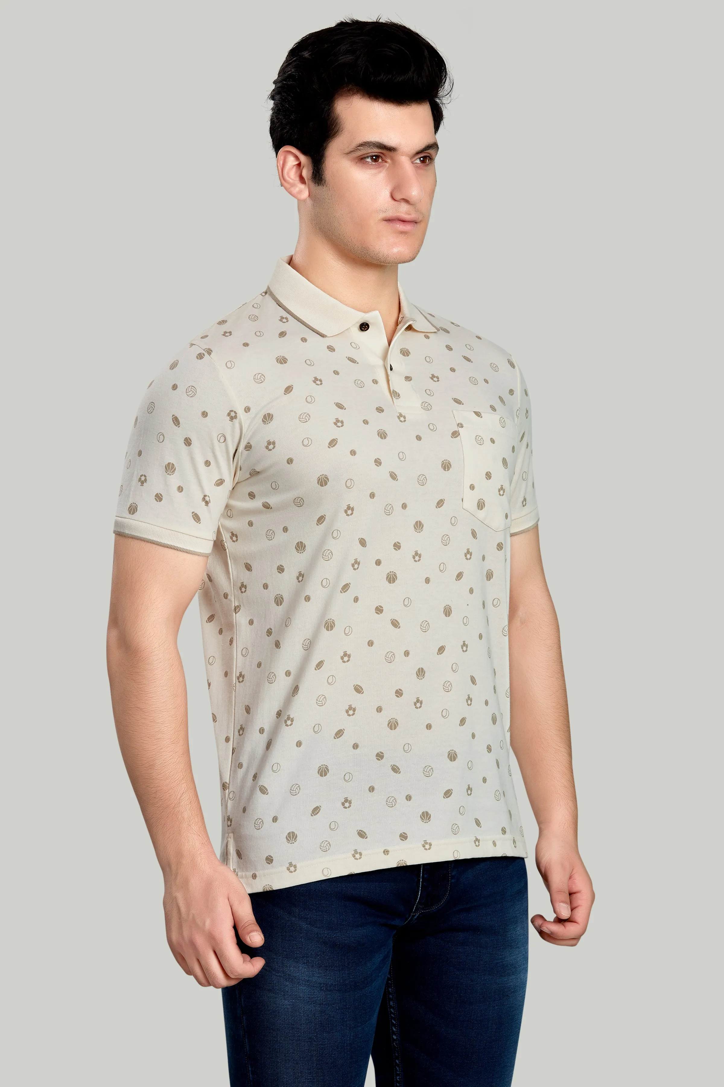 Jersey Ball Print Polo