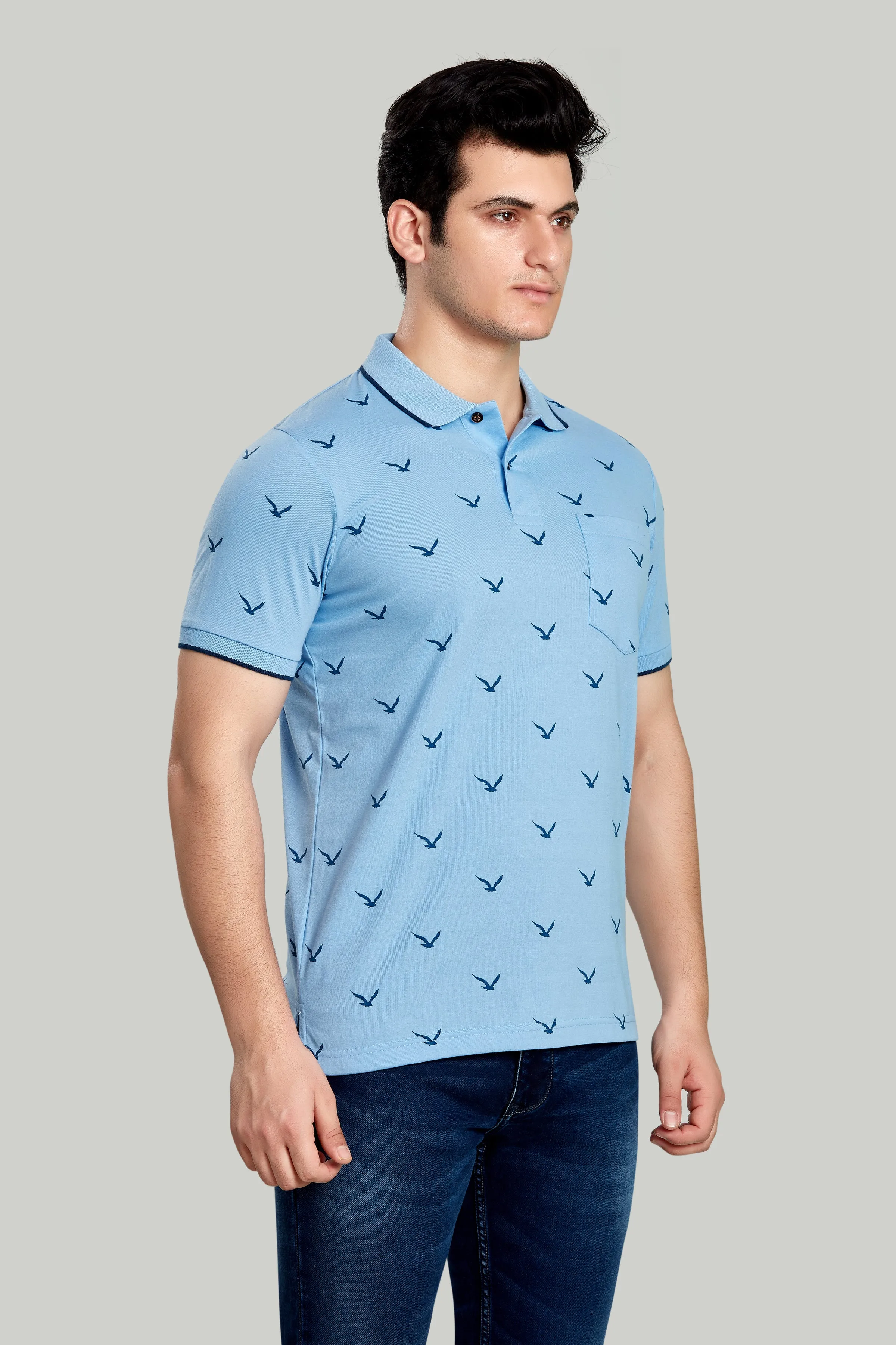 Jersey Bird Print Polo