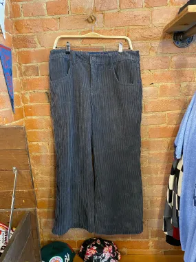 JNCO Dark Grey Corduroy Flaired High Water Pants 34x28