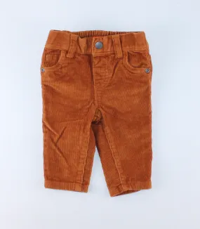 JOE FRESH RUST CORDUROY PANTS 3-6M PRE-LOVED