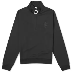 Jw Anderson Anchor Half Zip Sweater, black