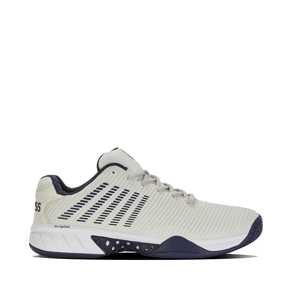 K-Swiss Men's Hypercourt Express 2 Sneaker in Vaporous Gray/White/Peacoat