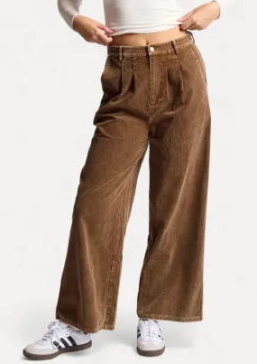 Kahlo Washed Corduroy Pants - Brown