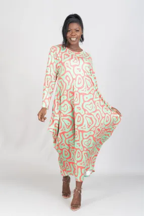 KaraChic CHH22152 Print Knit Maxi Dress