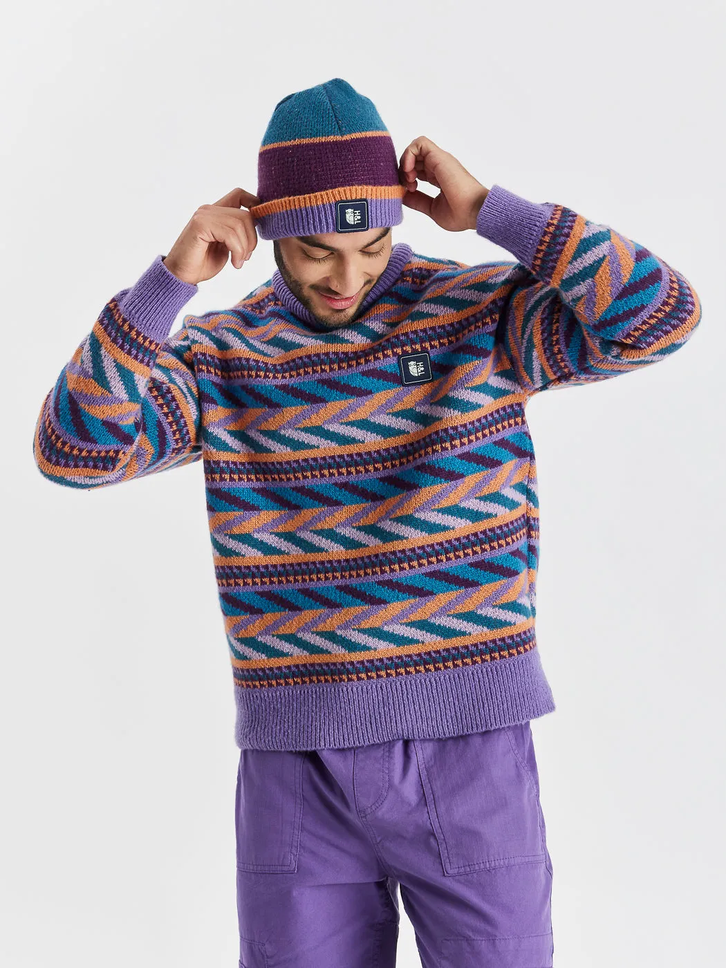 Kirby Retro Pattern Knitted Jumper