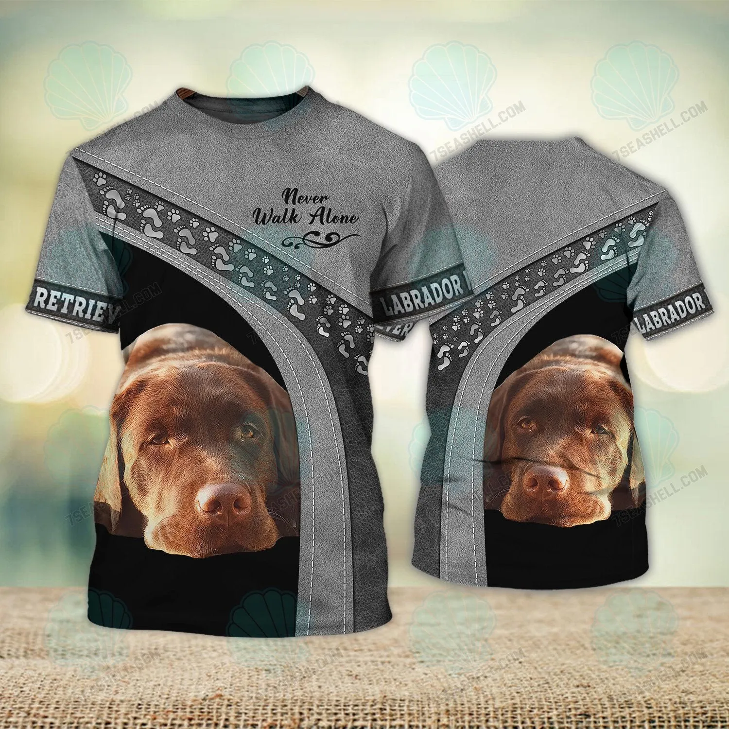 Labrador Retriever Love Never Walk Alone 3D Full Print Shirts, Perfect Shirt for Labrador Retriever Dog Lovers