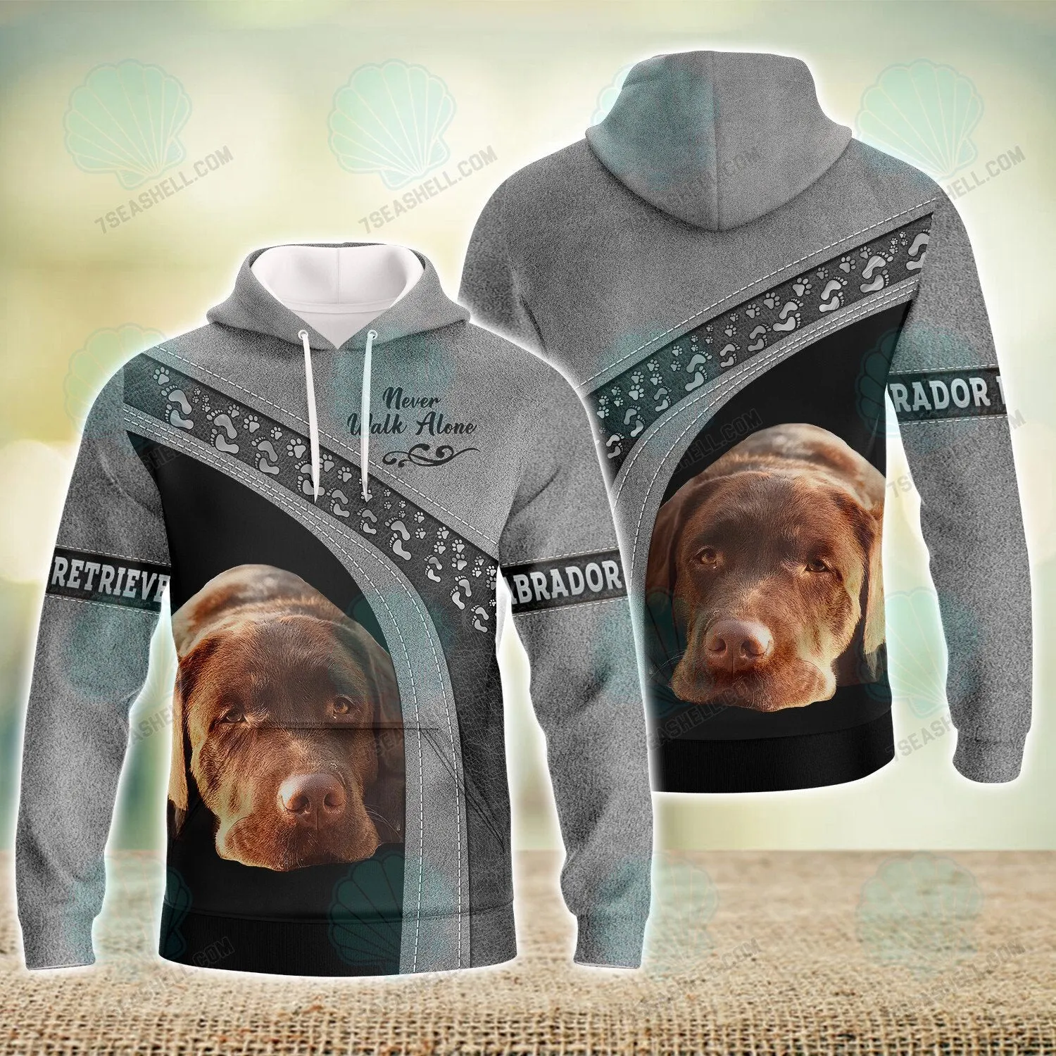 Labrador Retriever Love Never Walk Alone 3D Full Print Shirts, Perfect Shirt for Labrador Retriever Dog Lovers