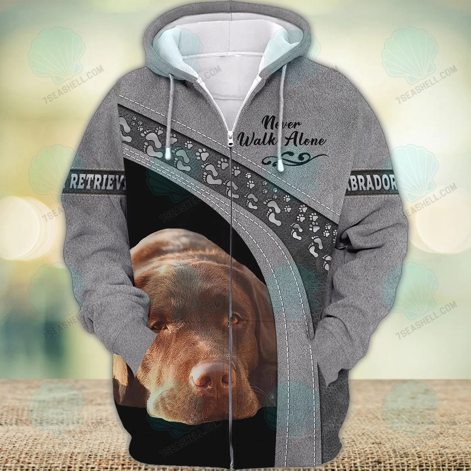 Labrador Retriever Love Never Walk Alone 3D Full Print Shirts, Perfect Shirt for Labrador Retriever Dog Lovers