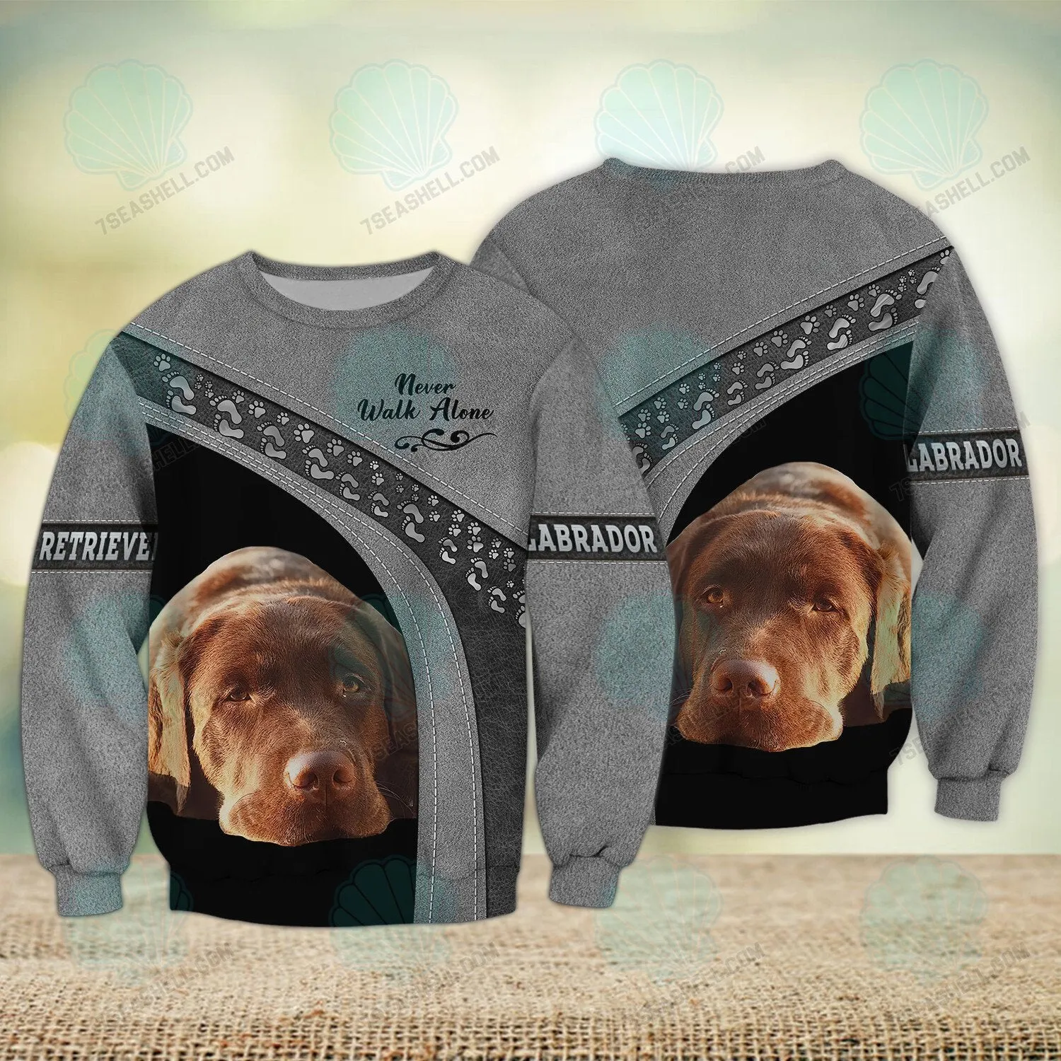 Labrador Retriever Love Never Walk Alone 3D Full Print Shirts, Perfect Shirt for Labrador Retriever Dog Lovers