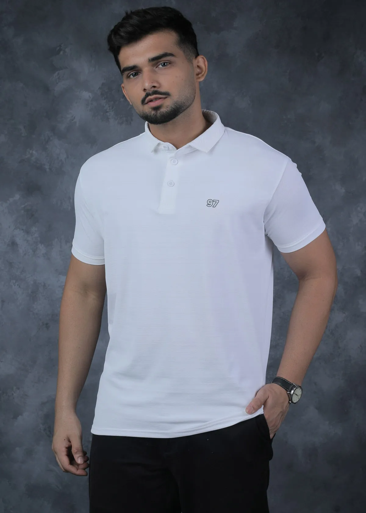 LCY | 3D Collar Print Polo