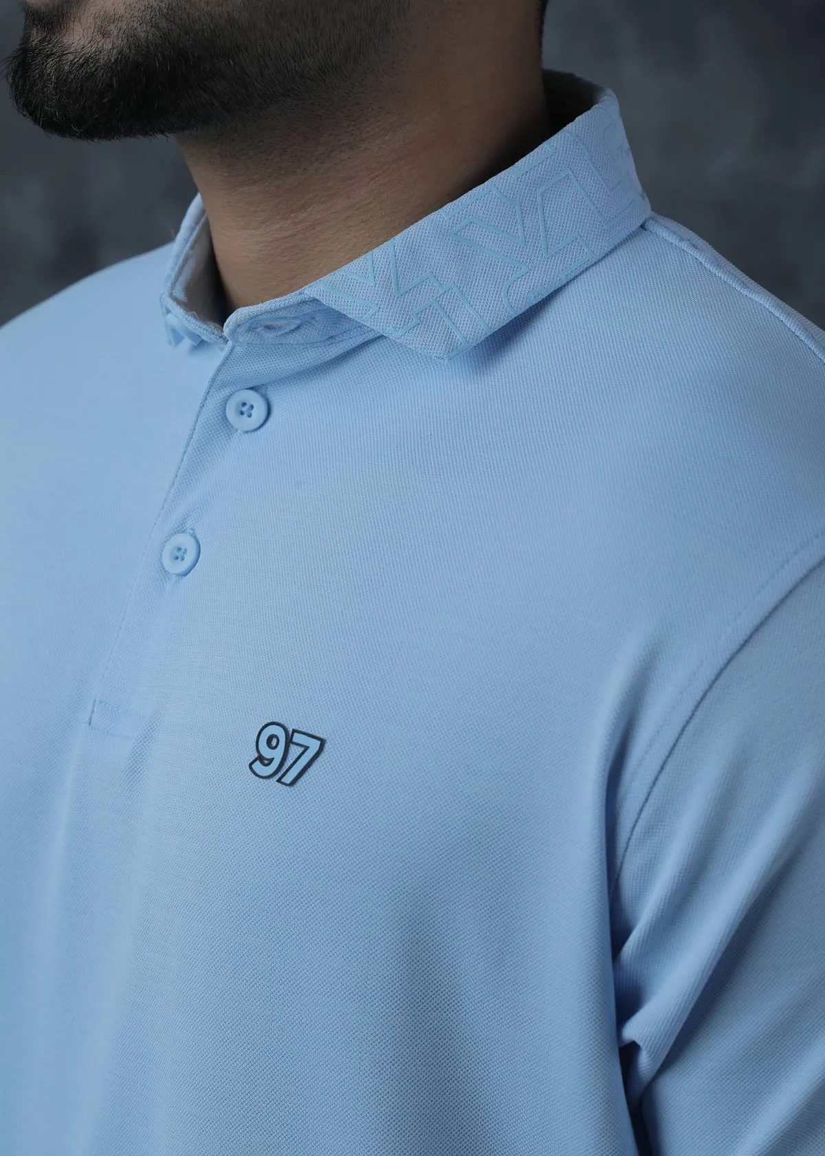 LCY | 3D Collar Print Polo