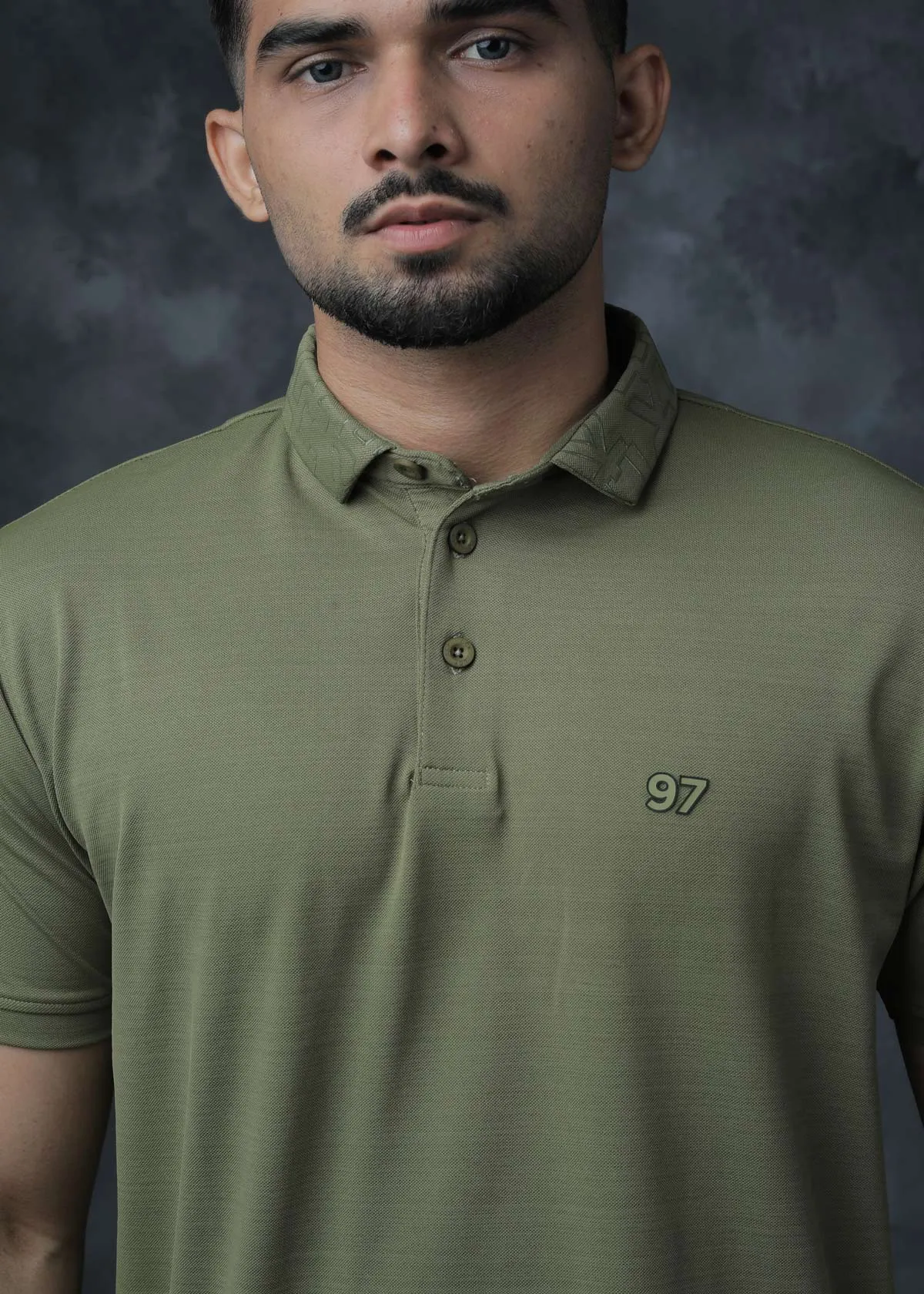 LCY | 3D Collar Print Polo