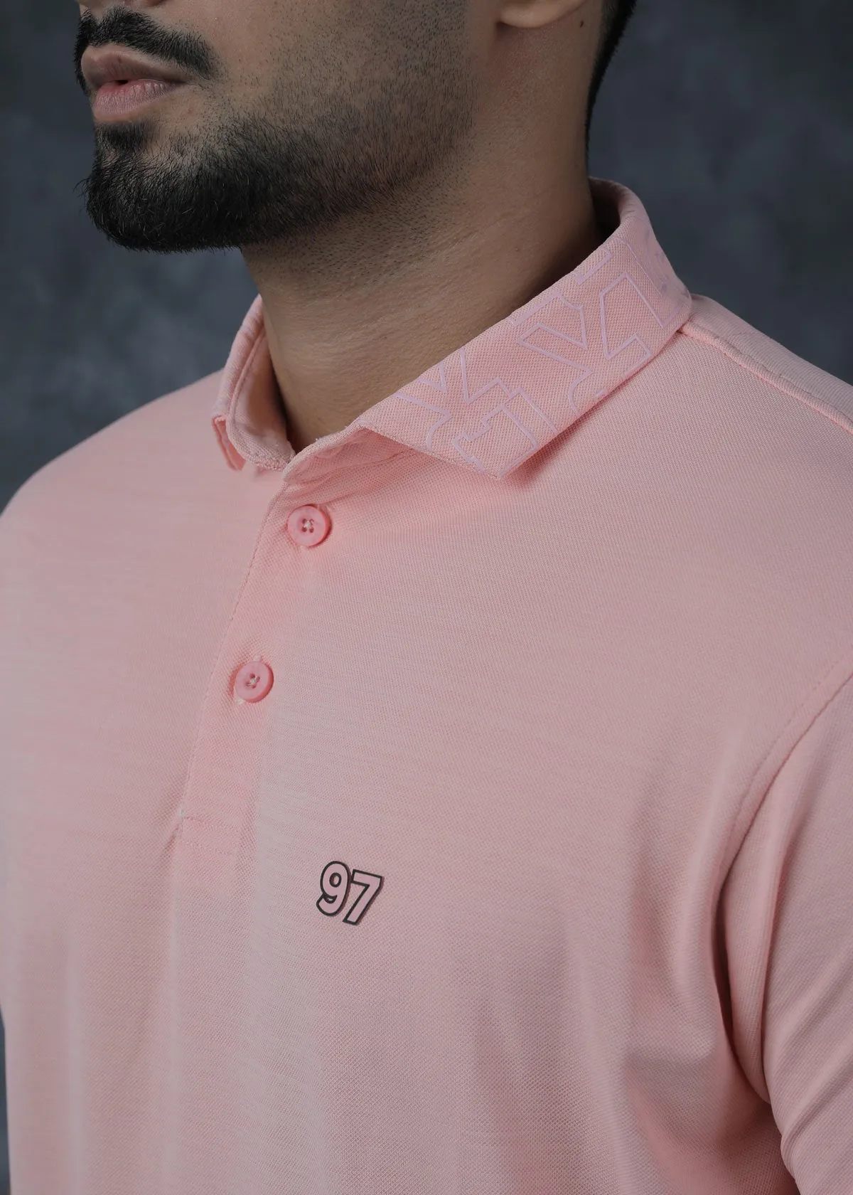 LCY | 3D Collar Print Polo