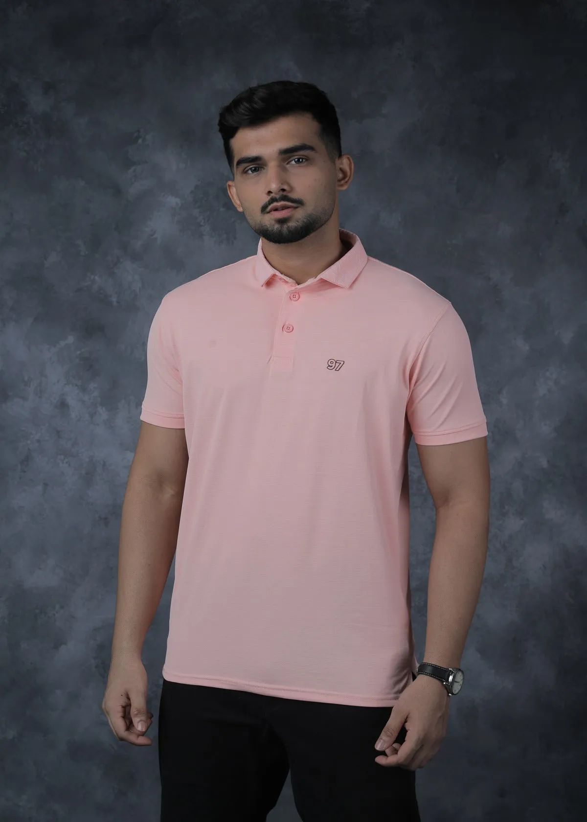 LCY | 3D Collar Print Polo